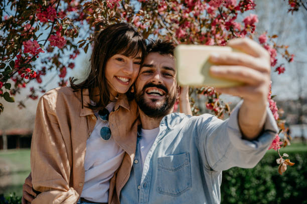 istock Couple enjoying in a selfie time 1319548978