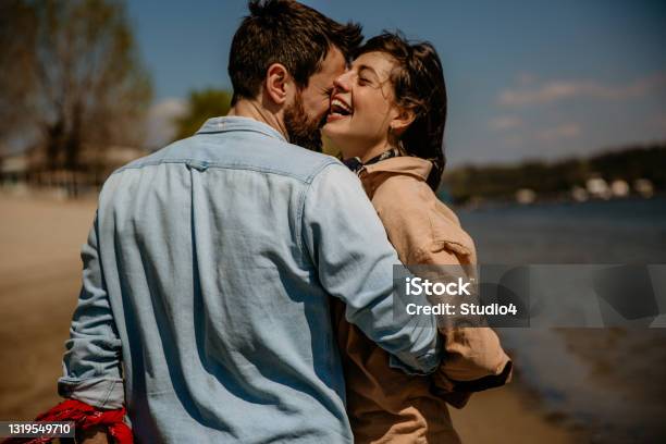 Kiss Me With A Whisper Something Cute Stock Photo - Download Image Now - Whispering, Couple - Relationship, Happiness
