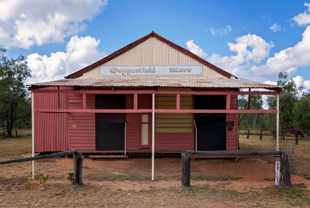 Copperfield, Queensland, Australia - May 2021: A vintage country general store now closed and a tourist attraction on the roadside