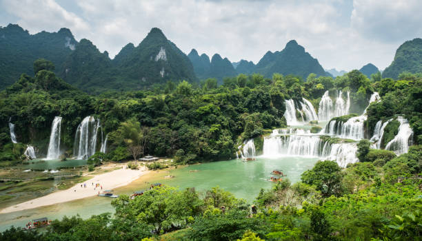 istock Detian waterfall in China 1319553599