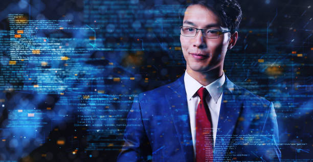 istock Asian businessman investor coding digital data link cyber space futuristic background, investment technology DeFi decentralized finance blockchain based finance. 1319559424