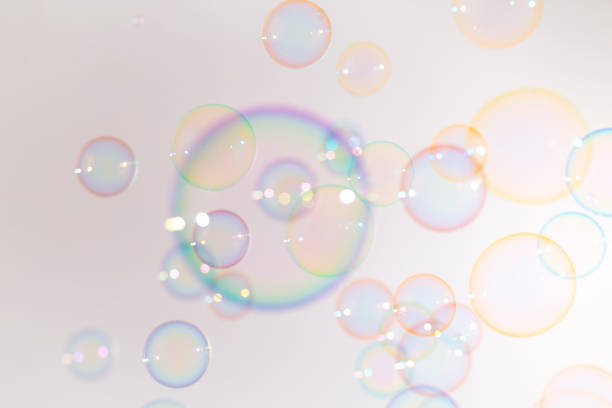 istock Freshness Natural with Colorful Soap Bubbles Floating in The Air. 1319559533
