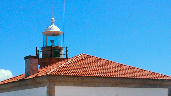 Mount Louro lighthouse , Louro, Muros, A Coruña province, Galicia, Spain.