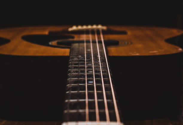 istock Old acoustic guitar in vintage filter 1319565514