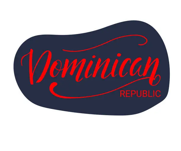Vector illustration of Dominican republic text