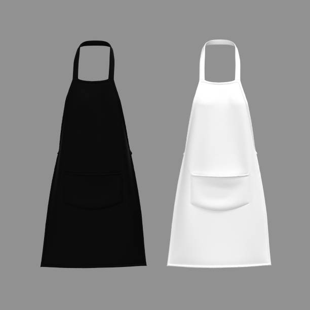 istock Blank apron mock ups, design presentation for print 1319570291