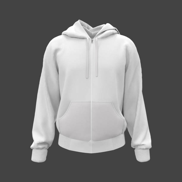 istock Men's hooded jacket with zipper for your design mockup for print 1319570821