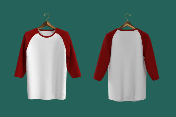 istock Long-sleeve raglan t-shirt mockup 1319571165