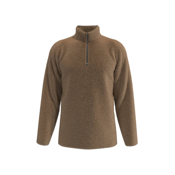 istock Blank fleece tracktop jacket with half zip, Sportswear. 1319571201