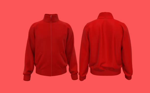 istock Blank tracksuit top mockup, track side and back views 1319571226
