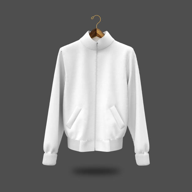 istock Blank tracksuit top mockup, track front view 1319571229