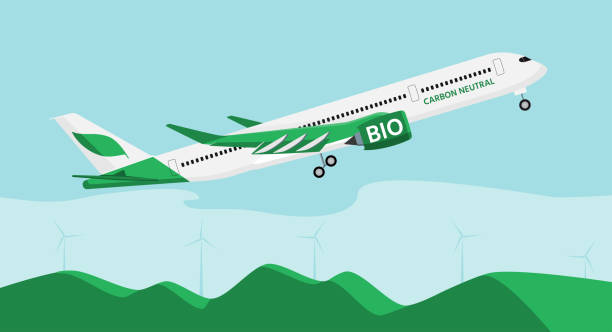 illustrations, cliparts, dessins animés et icônes de avion sur le biocarburant - biocarburant