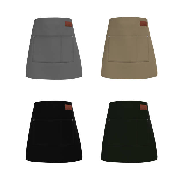 istock Waist aprons, apron mockup, clean apron 1319571263