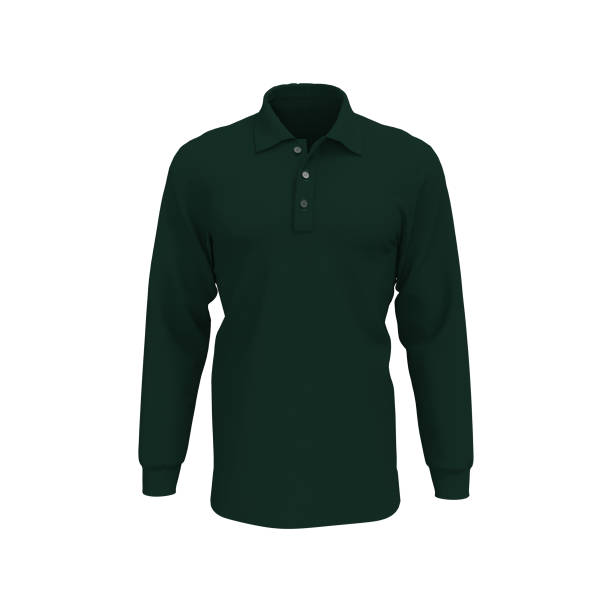 istock Blank collared t-shirt mockup in front view 1319572295