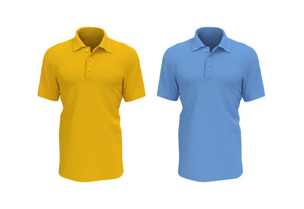 istock Blank collared t-shirt mockup in front view 1319572331