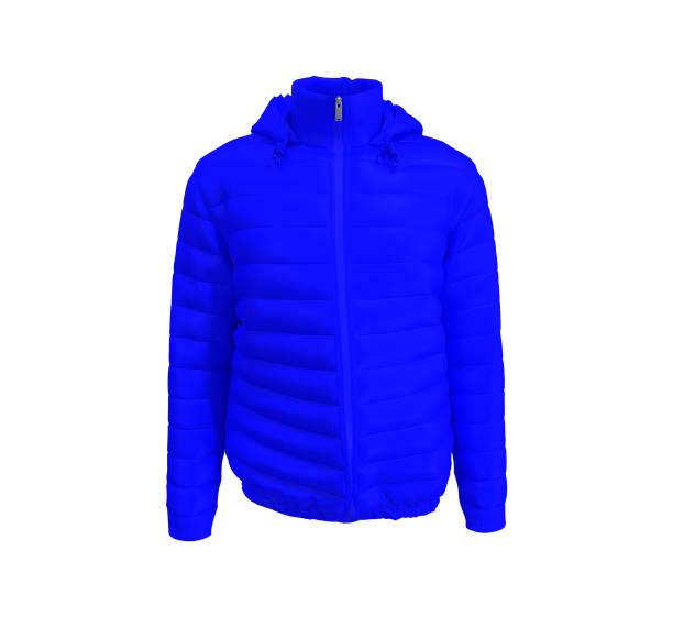 istock Men's warm sport puffer jacket isolated over white background 1319572352