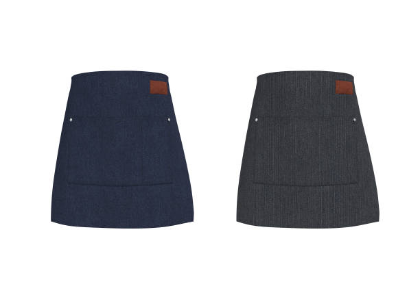 istock Waist  apron mockup, clean apron, design presentation for print 1319572464
