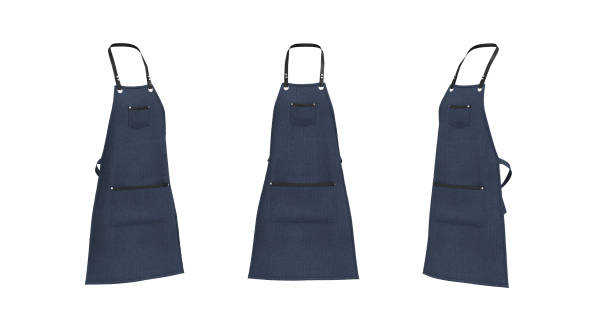 Blank apron mockup, clean apron Blank apron mockup, clean apron, design presentation for print, 3d illustration, 3d rendering apron stock pictures, royalty-free photos & images