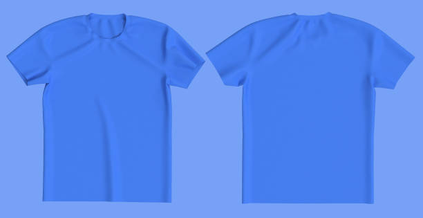 istock men's blue short sleeve t-shirt mockup in front and back views 1319572577