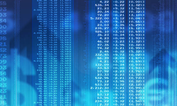 финансовые данные - financial figures стоковые фото и изображения