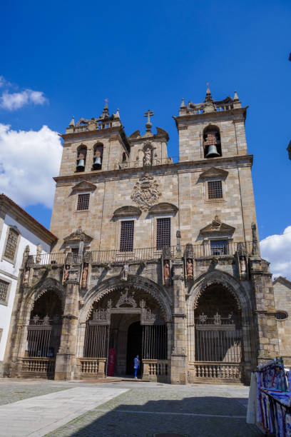 Se de Braga Cathedral facade stock photo