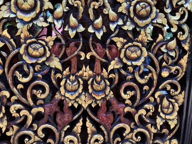 istock Ancient Wooden Carved Relief 1319578293