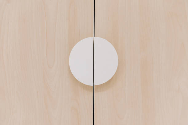 istock Wooden wardrobe door 1319581519