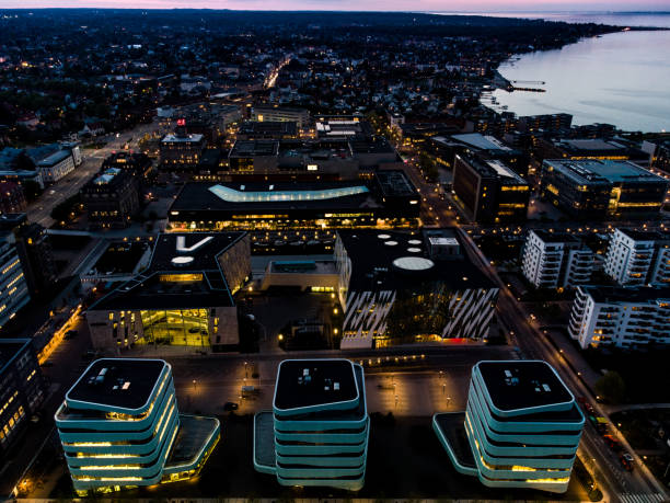 istock Office buildings seen from the sky 1319581714