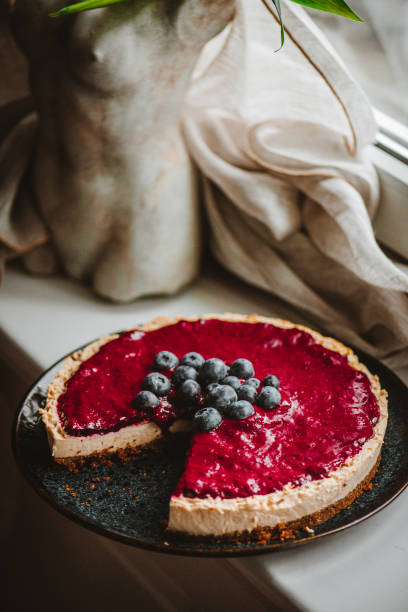 istock Homemade, Raw Vegan Blueberry Cheesecake 1319584020