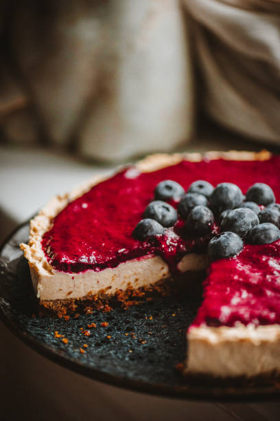 istock Homemade, Raw Vegan Blueberry Cheesecake 1319584075