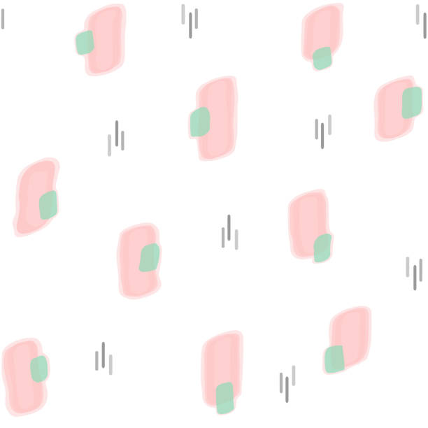 istock Abstract gentle seamless pattern with watercolor spots of paint and lines drawn by hand. Beautiful modern print for textile, fabric, clothes, design. Hand drawn vector illustration with colorful dots. 1319586300