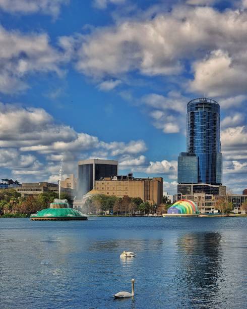 istock Morning walk in Lake Eola, Orlando, Florida 1319590054