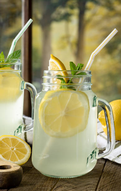 istock Glass of Lemonade With Lemon Slices 1319596849