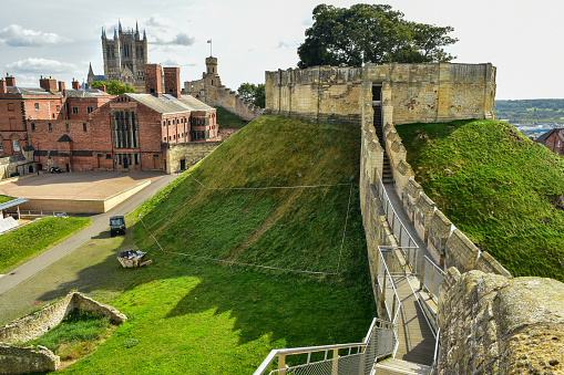 Lincoln, United Kingdom - Sep 12, 2020: Lucy Tower at Lincoln Castle in Lincoln, England
