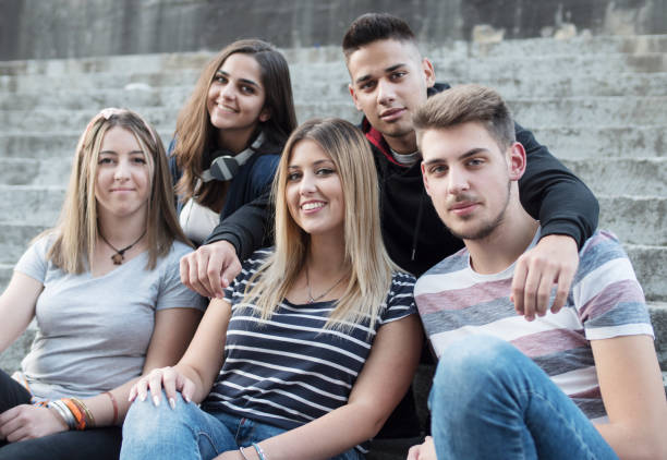 istock Group of young friends 1319605488