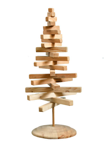 istock christmas tree made of wooden bars. Isolated object on a white background 1319609289