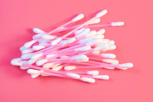 istock Cotton swabs for hygiene on a pink background 1319613106