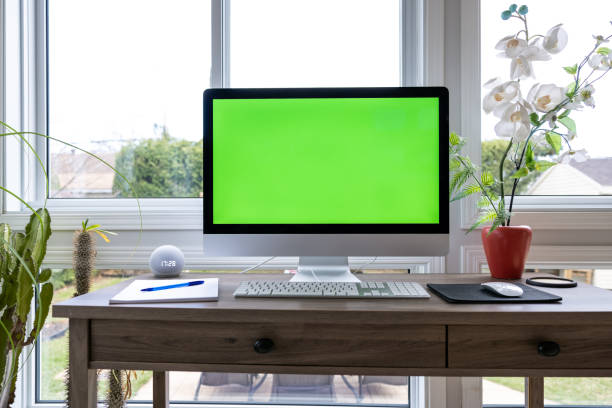 istock Modern Home Office Interior in Sun Room 1319616187