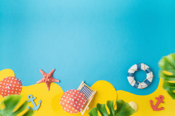 istock Top view tropical sea beach background. Minimal summer vacation concept 1319618690