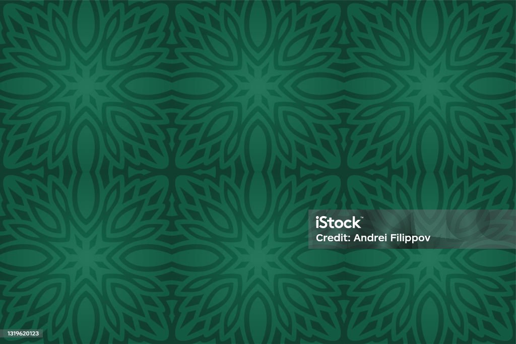 Green Tile Vector Vector Art With Colorful Green Tile Pattern Stock Illustration ...