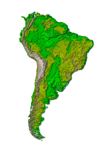 istock South America continent, detailed papercut layered map with shadows, isolated on white background. Elements of this image furnished by NASA. 1319621324