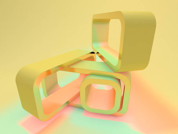 istock Abstract geometric background with shapes. Futuristic backdrop. 3D illustration 1319621626