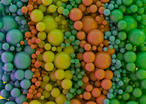 istock Many colorful plastic balls abstract background. 3D illustration 1319621630
