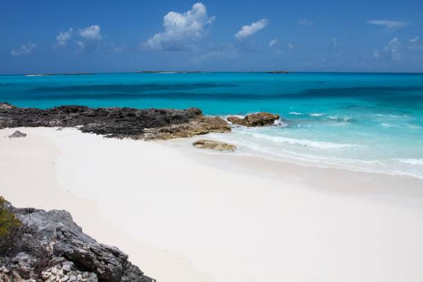 istock White sand Exuma beach in Bahamas 1319625296