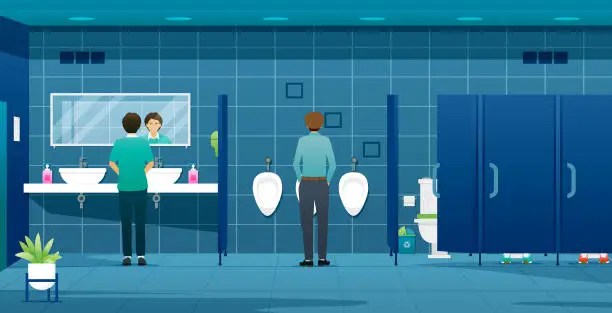 Vector illustration of Public toilet