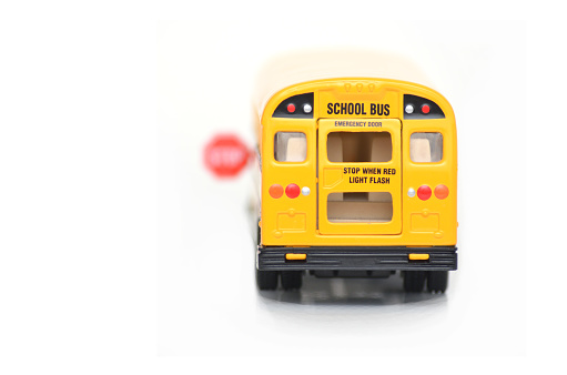 Toy School Bus Isolated on White