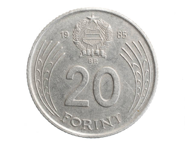 istock Hungary twenty forint coin on white isolated background 1319644714