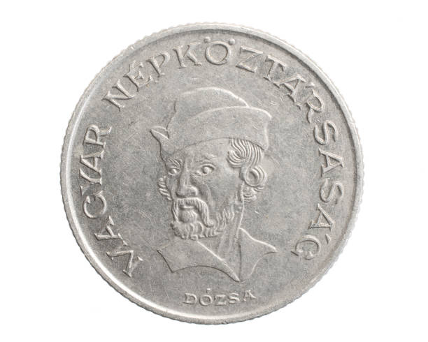 istock Hungary twenty forint coin on white isolated background 1319644762