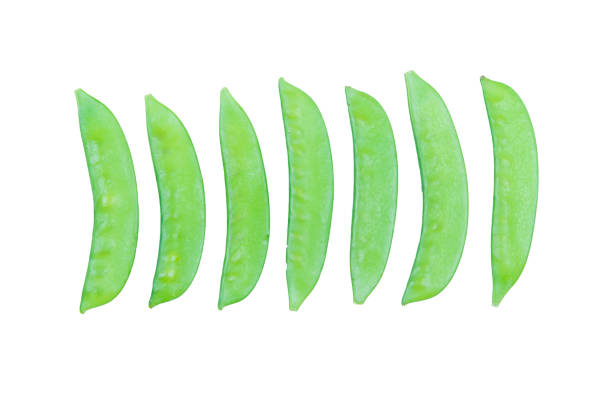 istock Sugar Pea, Snow peas isolated on white background with clipping path 1319645780