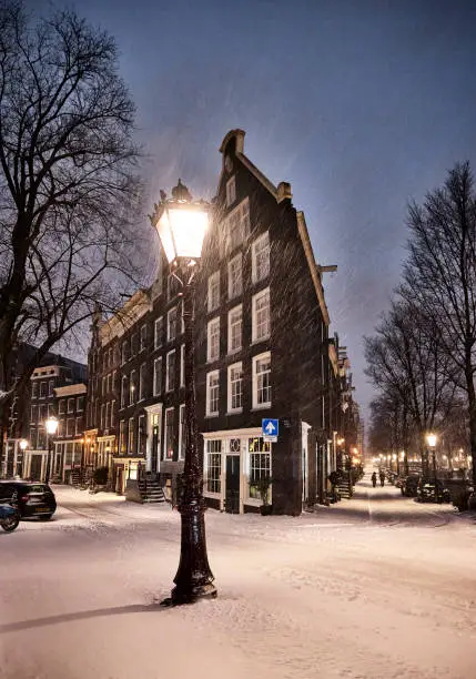 Photo of Amsterdam in snow